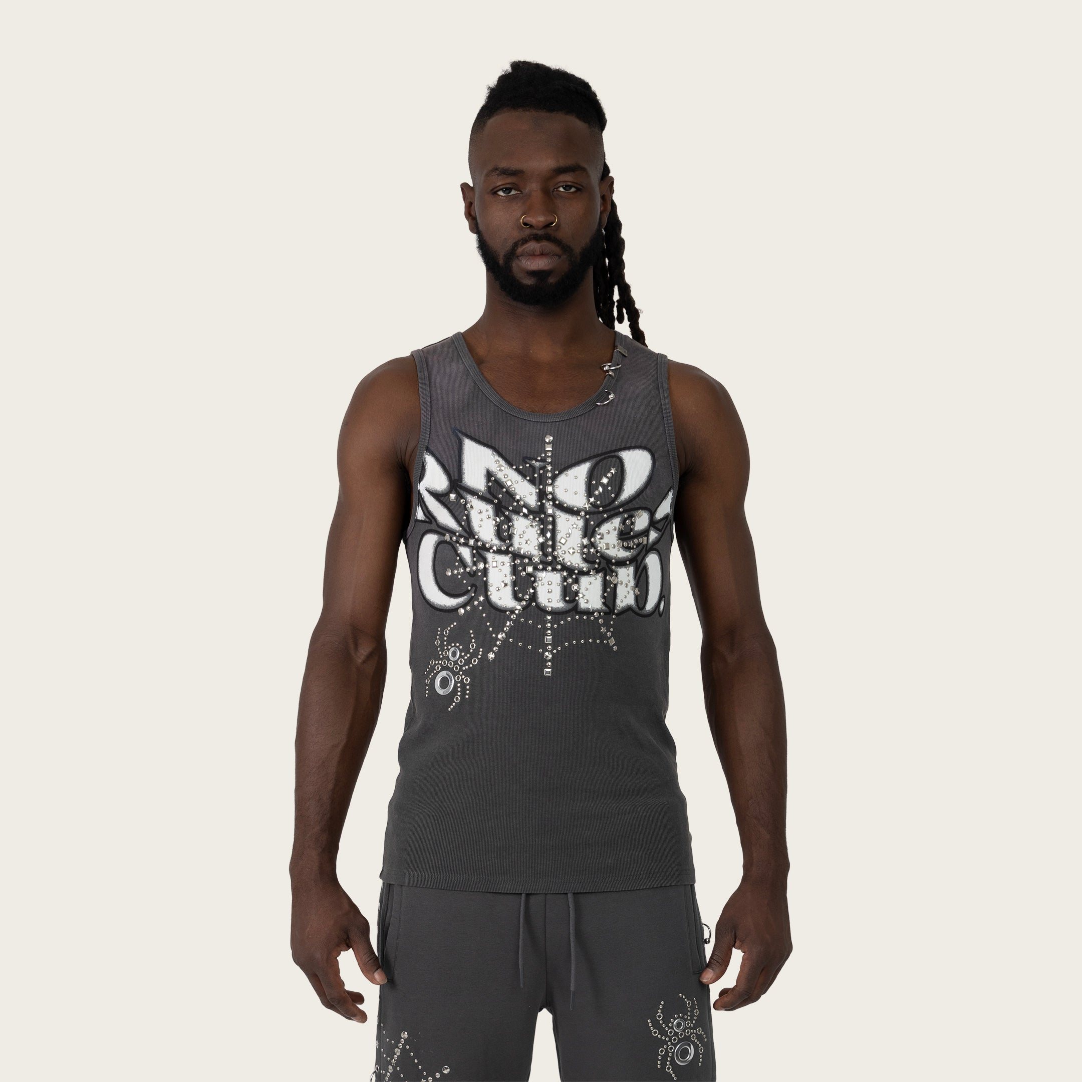 No Rules Ribbed Tank  - Black