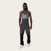 No Rules Ribbed Tank  - Black