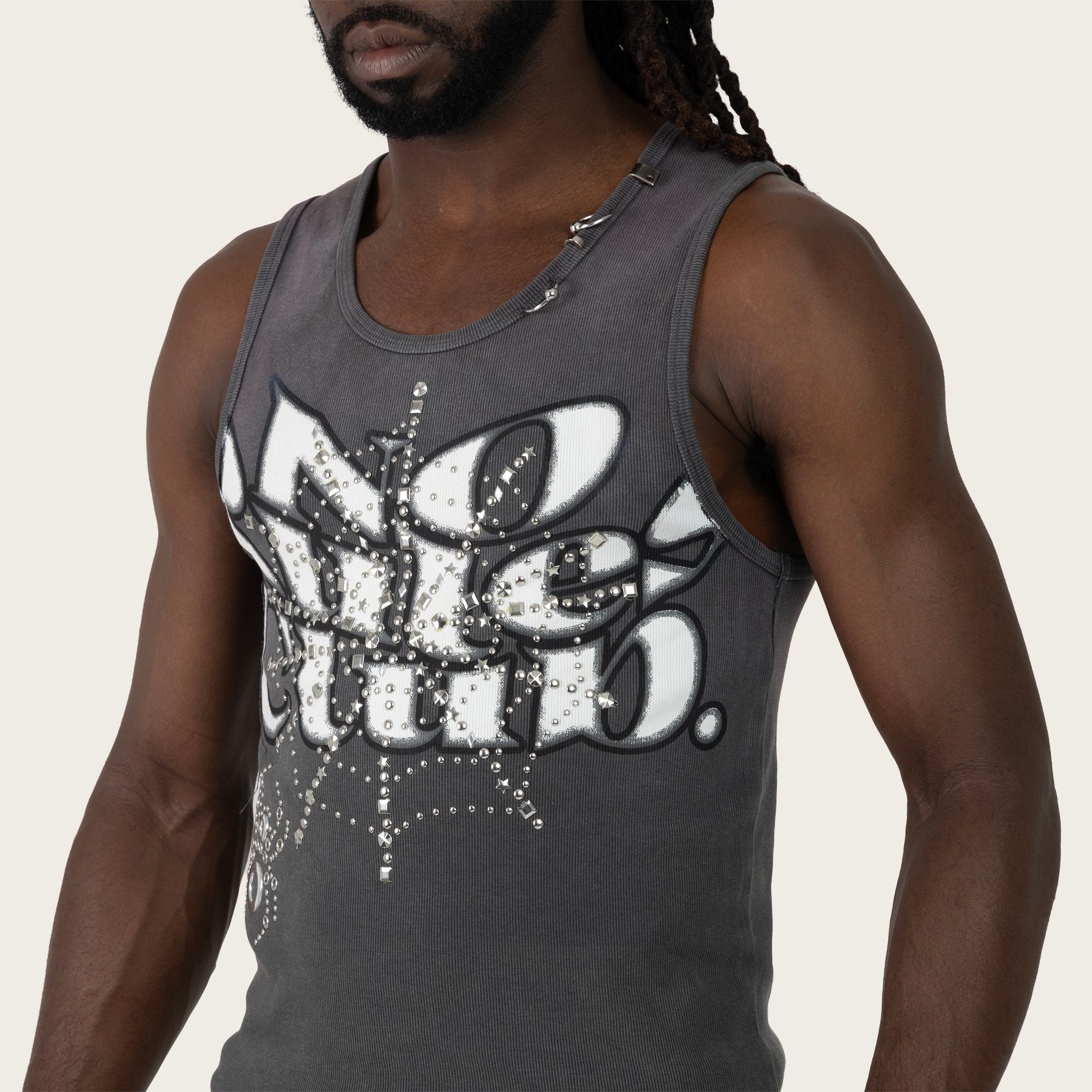 No Rules Ribbed Tank  - Black