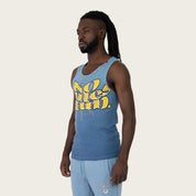 No Rules Ribbed Tank  - Dusk Blue