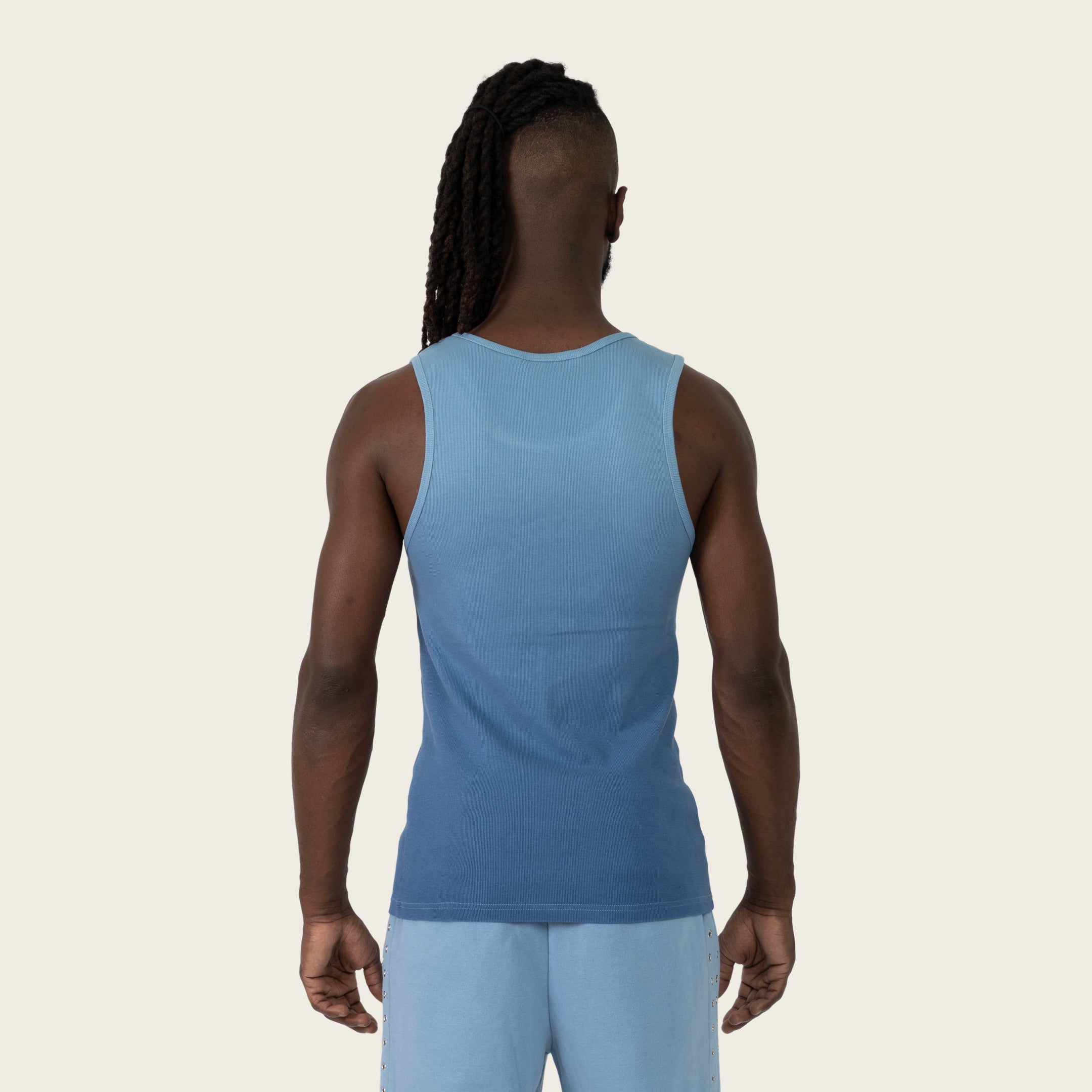 No Rules Ribbed Tank  - Dusk Blue