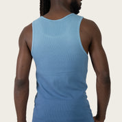 No Rules Ribbed Tank  - Dusk Blue