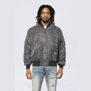 Smoke Rise Men's Washed MA1 Bomber Jacket Black - Online Exclusive