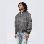 Smoke Rise Men's Washed MA1 Bomber Jacket Black - Online Exclusive