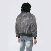 Smoke Rise Men's Washed MA1 Bomber Jacket Black - Online Exclusive