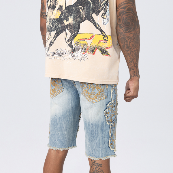 12" Western Jean Shorts