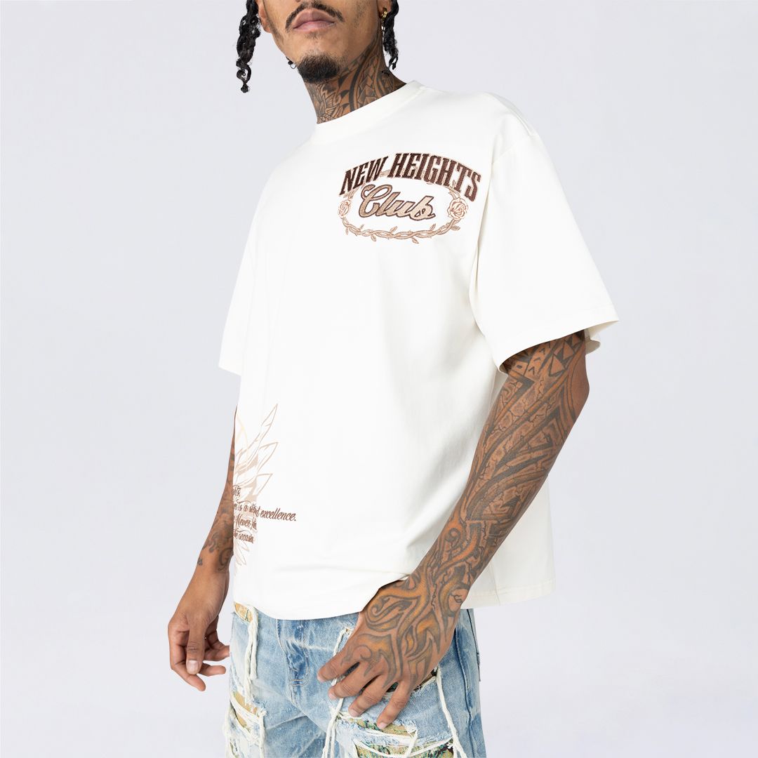 Wide Cropped Tapestry Graphic T-Shirt