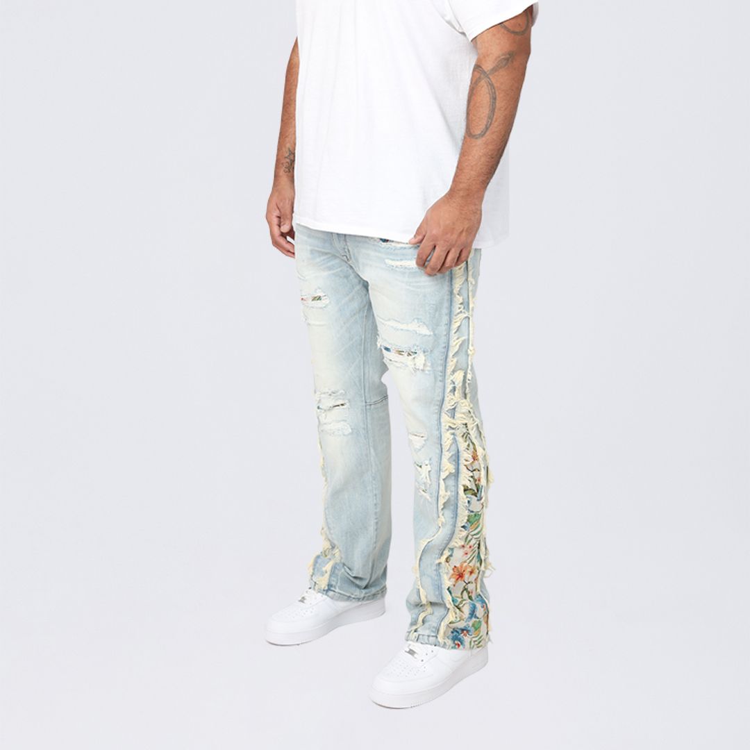 Big and Tall - Straight Tapestry Embroidered Jeans