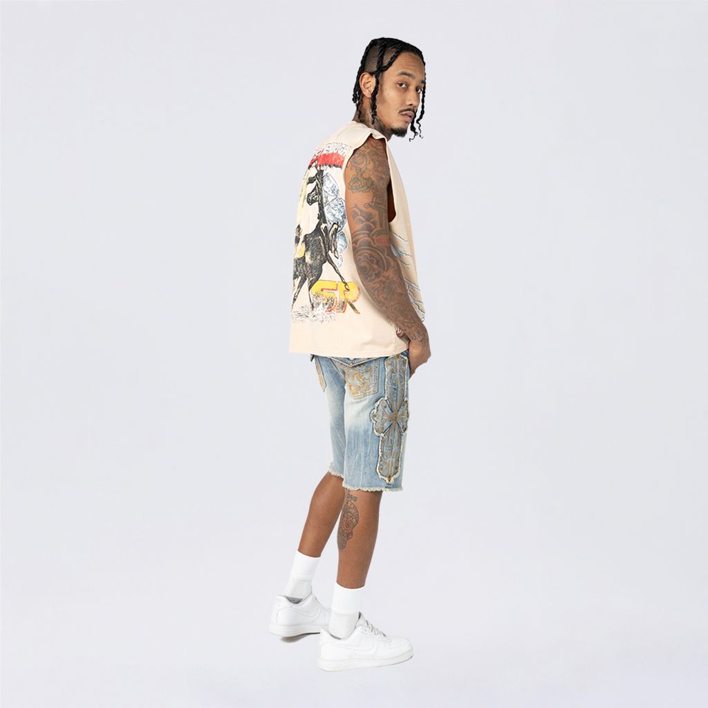 12" Western Jean Shorts