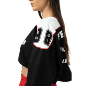 Smoke Rise RED Dropped Shoulder Pull Over - Black