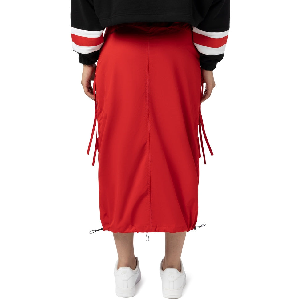 Smoke Rise RED Utility Straight Long Skirt - True Red