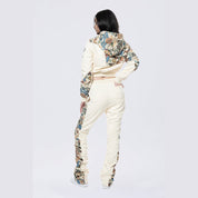 Smoke Rise RED Tapestry Full Zip Cropped Hoodie - Botanic
