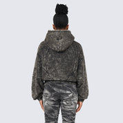 Smoke Rise RED Oversized Pullover Hoodie - Graphite