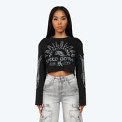 Cropped Crew Neck Pull Over - Hematite