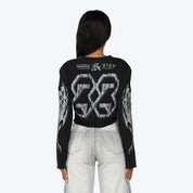 Cropped Crew Neck Pull Over - Hematite