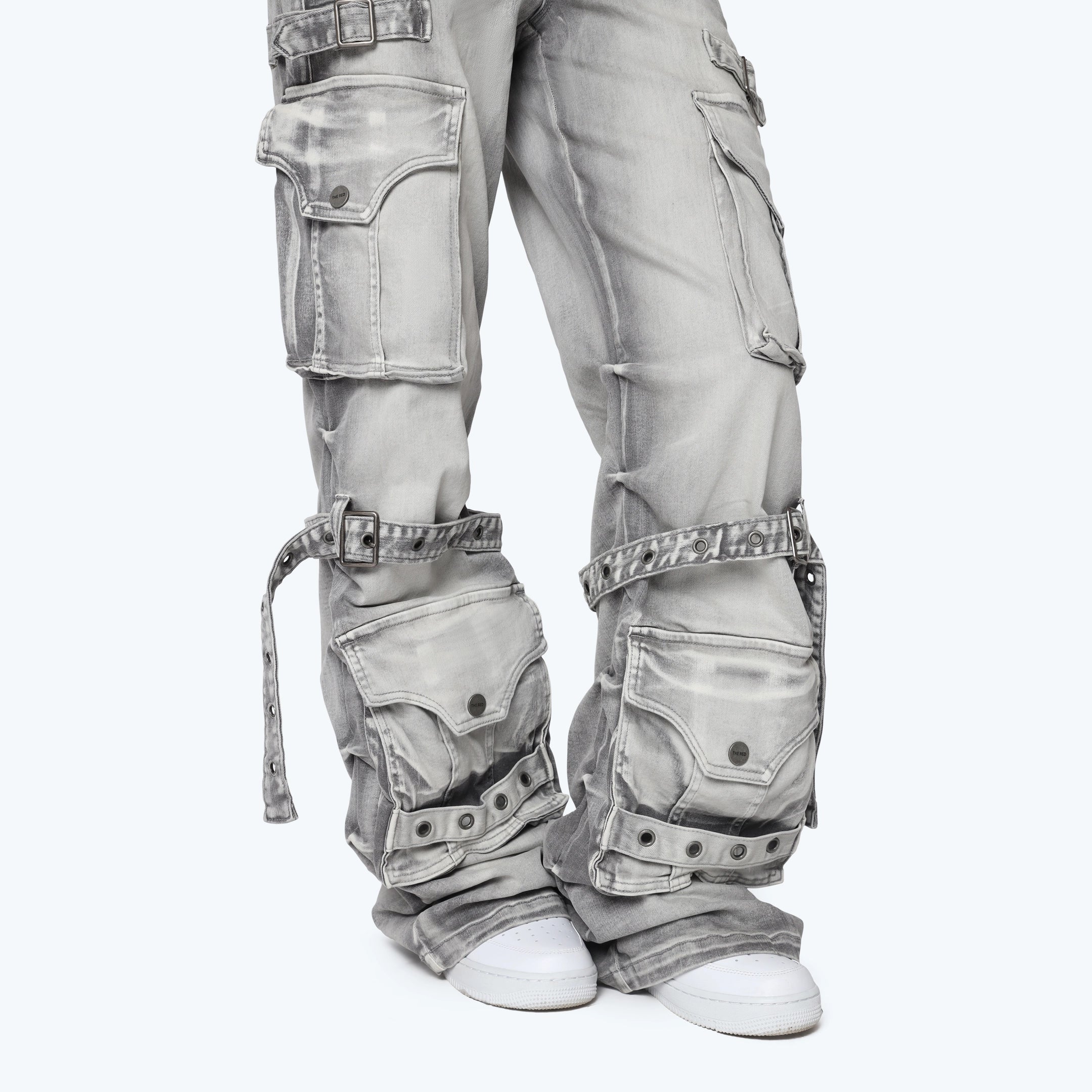 High Rise Wide Leg Jeans - Radiant Grey