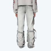 High Rise Wide Leg Jeans - Radiant Grey