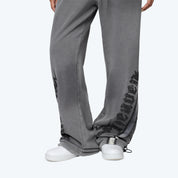 Wide Leg Printed Pants - Frost Grey