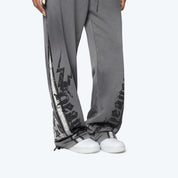 Wide Leg Printed Pants - Frost Grey