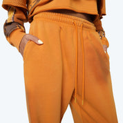 Wide Leg Printed Pants - Golden Oak