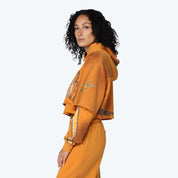 Cropped 2-Fer Hoodie - Golden Oak