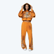 Cropped 2-Fer Hoodie - Golden Oak