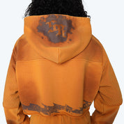 Cropped 2-Fer Hoodie - Golden Oak