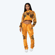 High Rise Stacked Cargo Pants - Golden Oak