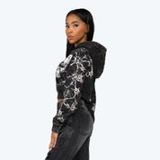 Cropped Dystopia Hoodie - Hematite