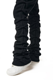 Smoke Rise RED Stacked Utility High Rise Fleece Pants - Black