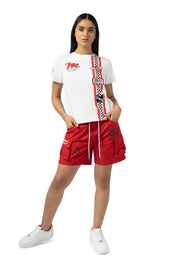 Smoke Rise RED Utility Slouched Shorts - True Red
