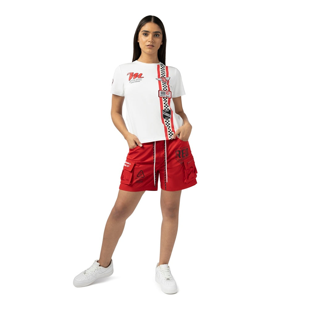 Slouched Utility Shorts - True Red