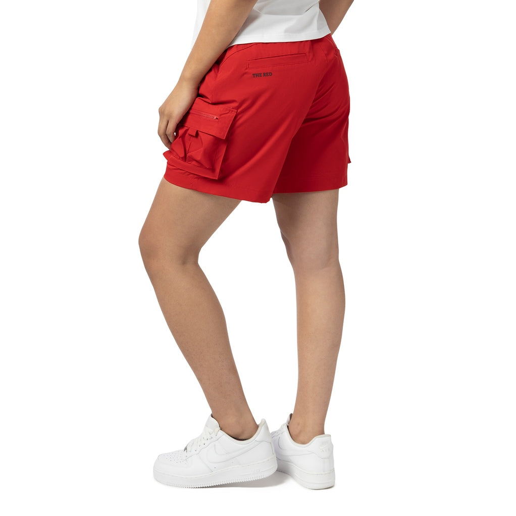 Smoke Rise RED Utility Slouched Shorts - True Red