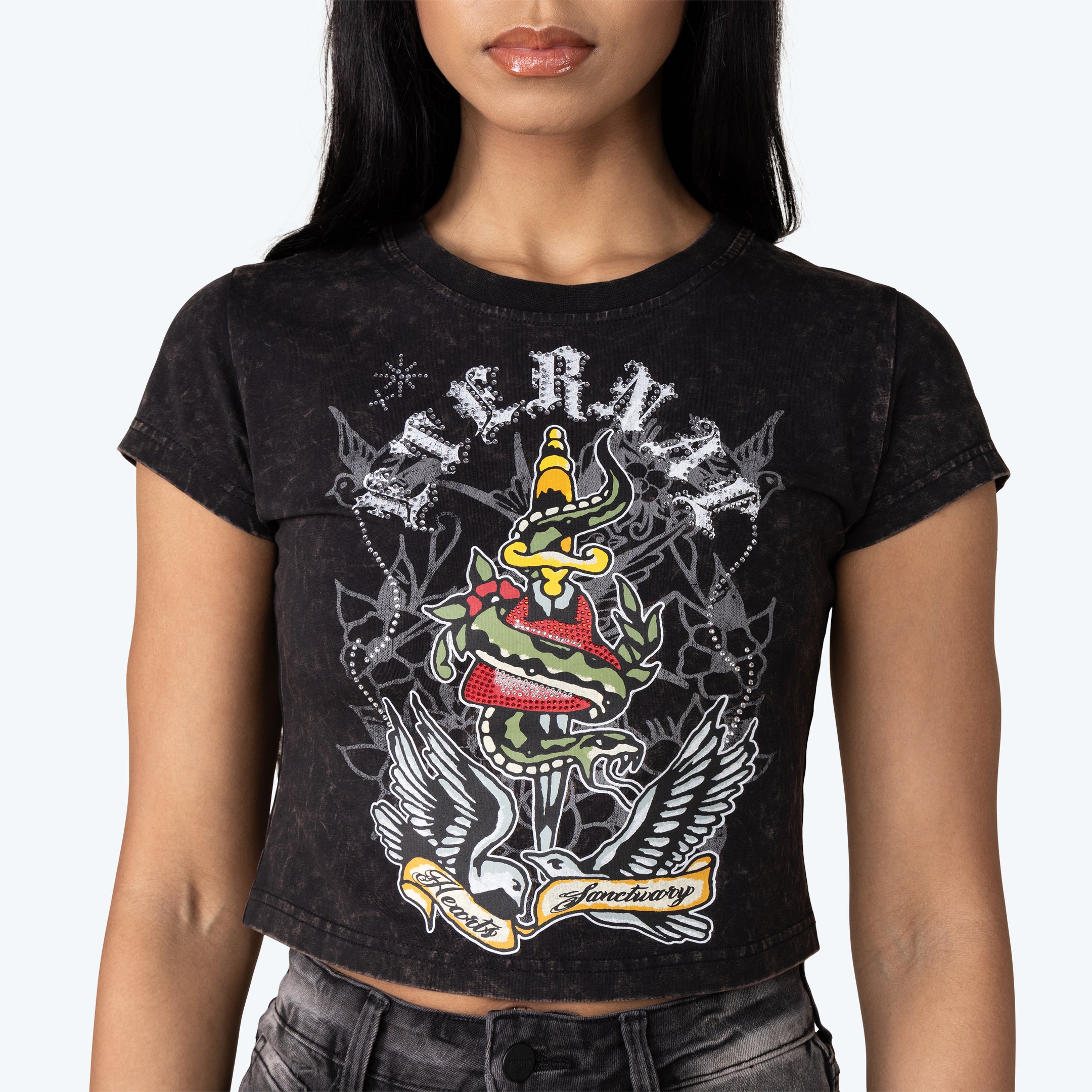 Fitted Graphic T-Shirt - Hematite