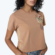 Tapestry Patched T-Shirt - Burro