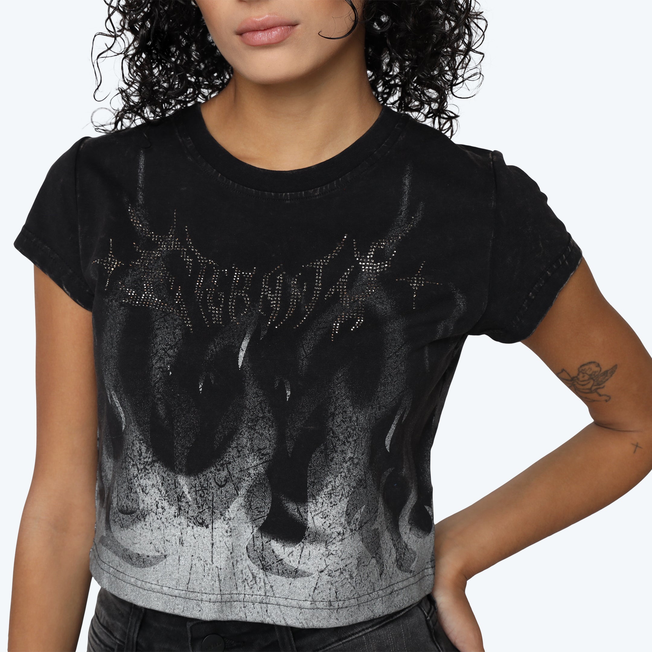 Fitted Graphic T-Shirt - Hematite