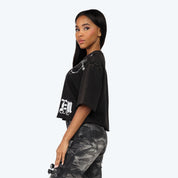 Boxy Graphic Print T-Shirt - Hematite