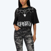 Boxy Graphic Print T-Shirt - Hematite