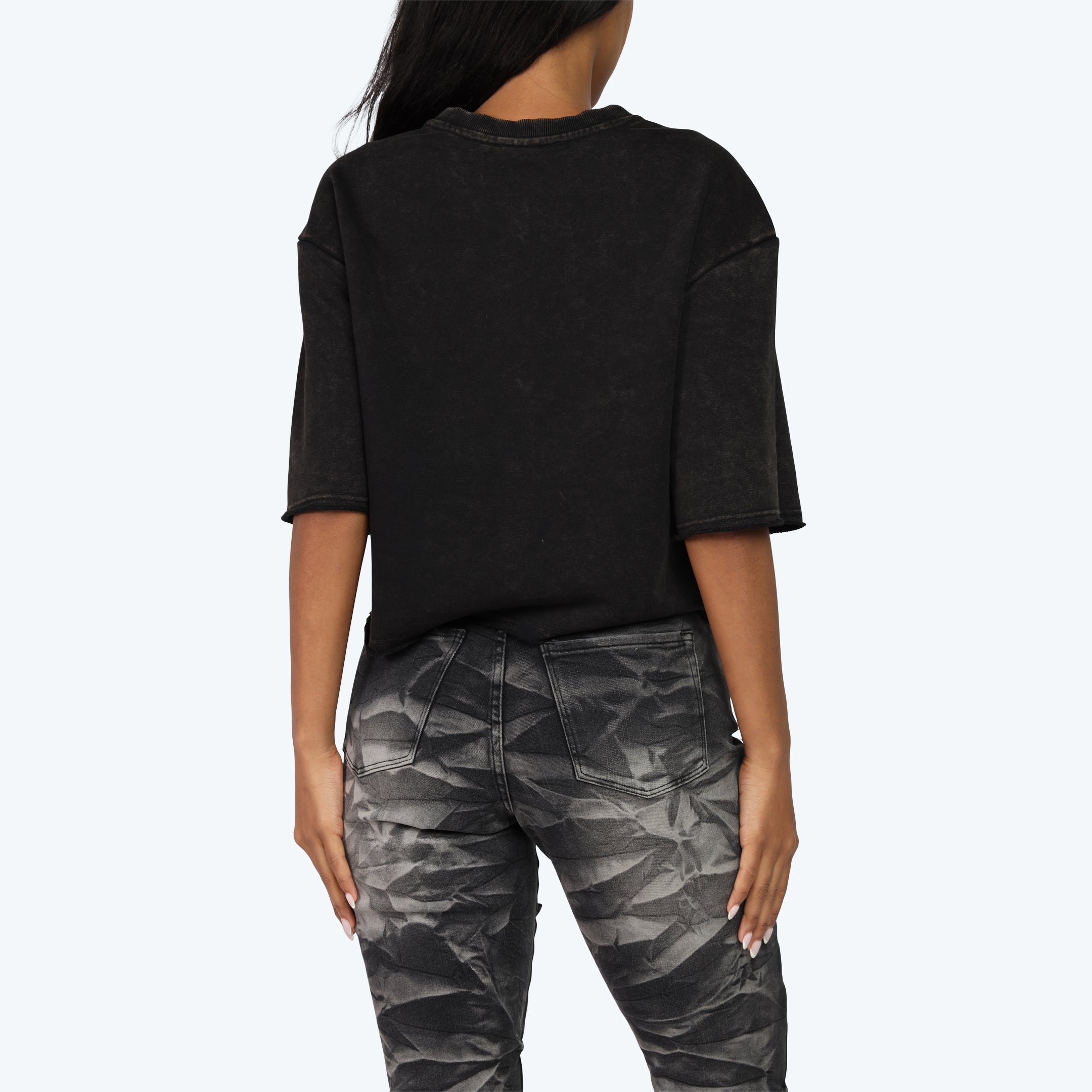 Boxy Graphic Print T-Shirt - Hematite
