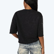 Cropped Boxy T-Shirt - Wispy Black