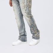 Big and Tall - Stacked Western Themed Jeans