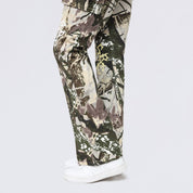 High Rise Stacked Dystopia Printed Cargo Twill Pants