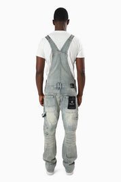 Blessed With Faith Carpenter Overall - Bergamo Blue