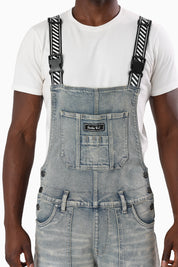 Blessed With Faith Carpenter Overall - Bergamo Blue