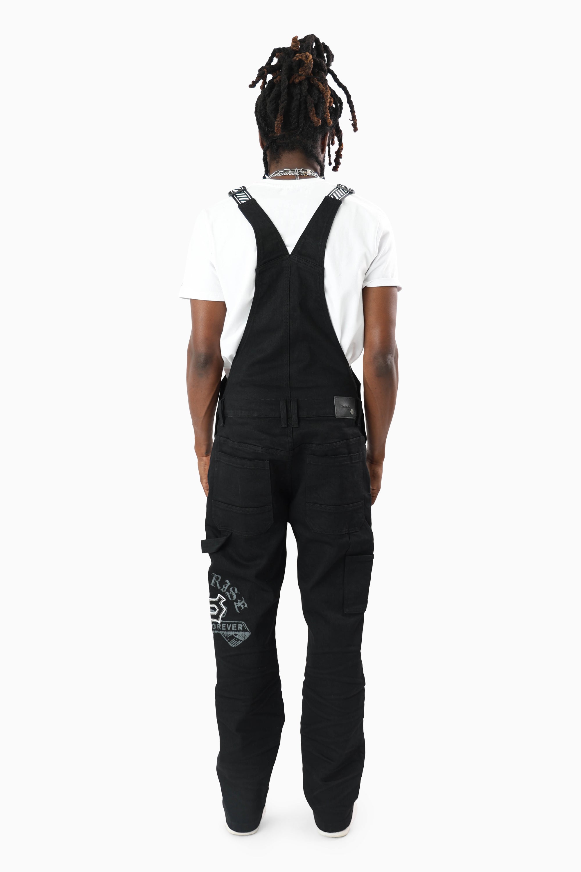 Blessed With Faith Carpenter Overall - Pit Black