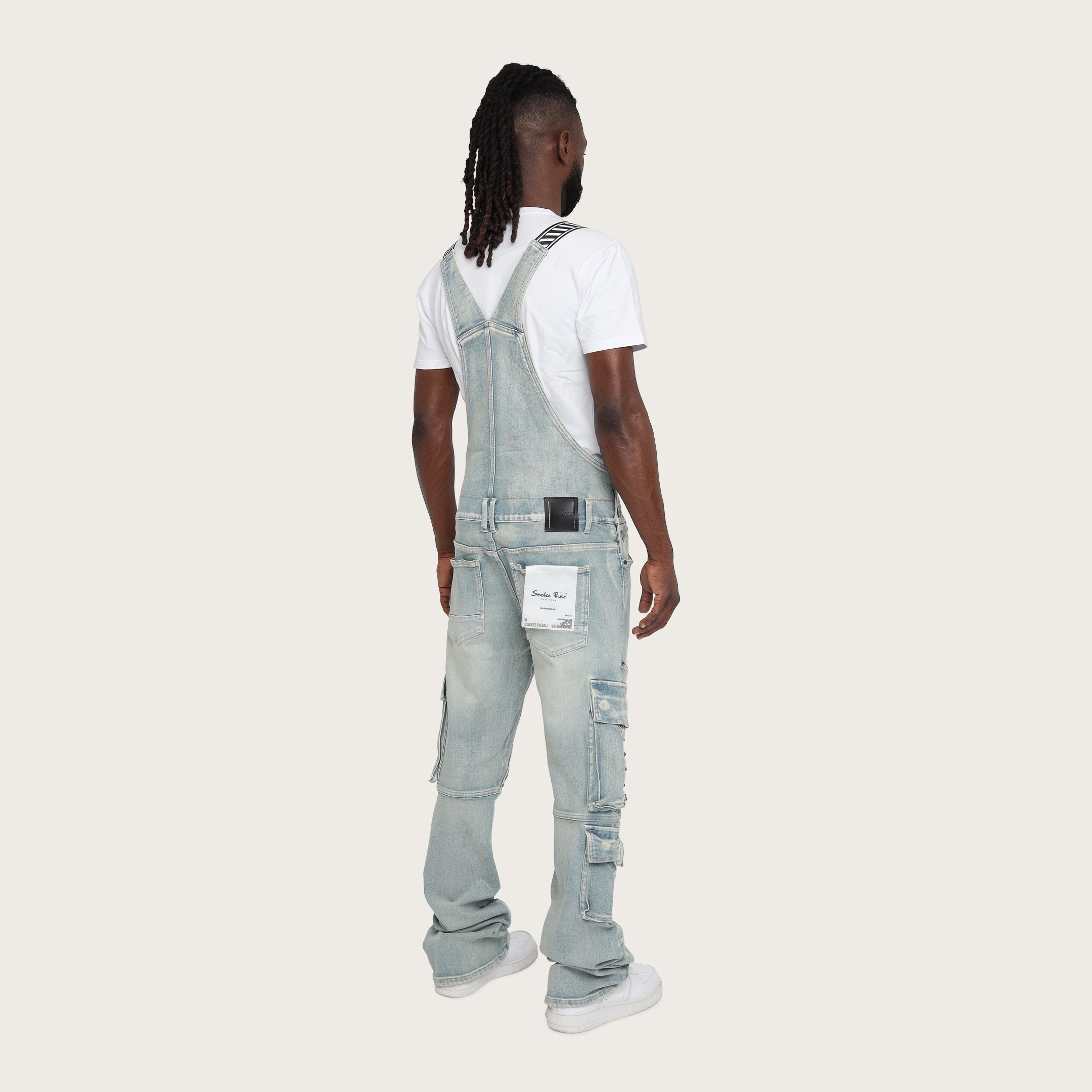 パンツ SmokeRise Stacked Utility Denim Overalls Stacked Utility Denim Overalls - Baltic Blue – Smoke Rise NY
