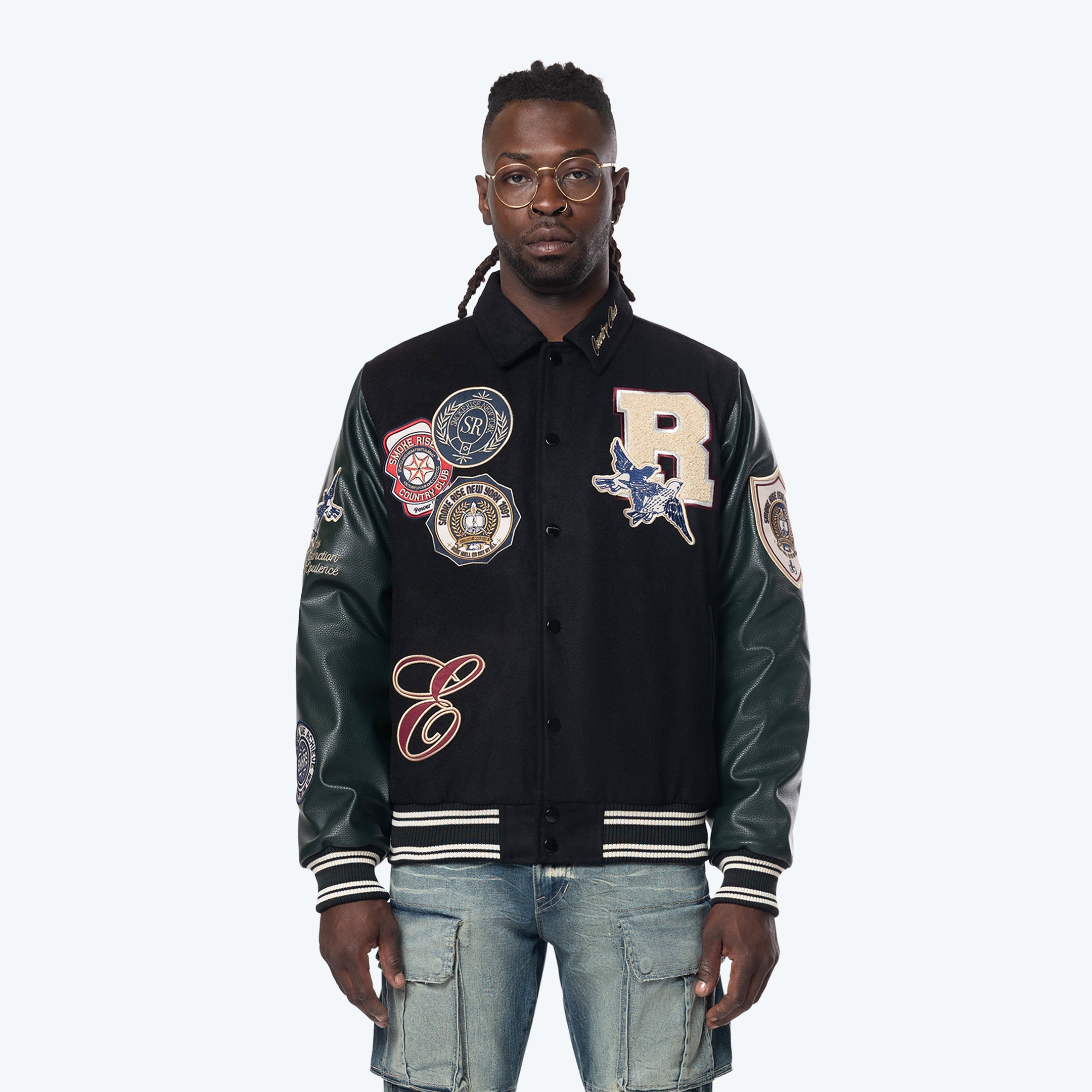 Country Club Varsity Jacket - Black