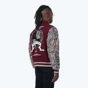 Tapestry Varsity Jacket - Wine
