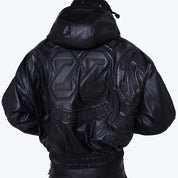 Racing Vegan Leather Jacket - Black