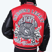 Legacy Vegan Leather Varsity Jacket - True Red
